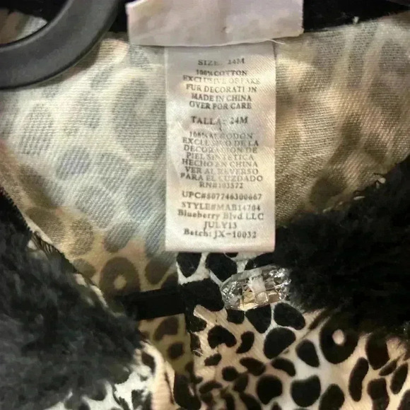 Vintage BLUEBERi boulevard size 24 months leopard coat - Picture 4 of 5